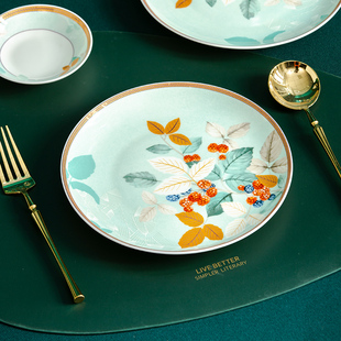 装菜盘家用套装中式景德镇陶瓷餐具盘子西餐盘组合装平盘深盘汤盘