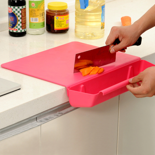 创意菜板带槽切水果家用抗菌防霉塑料案板防滑粘板多功能砧板面板
