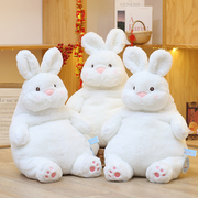 正版慵懒兔子抱枕可爱短毛绒玩具柔软小兔子公仔女生床上睡觉玩偶
