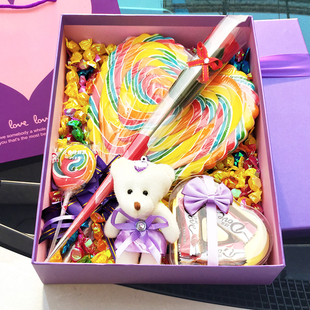 德芙巧克力棒棒糖礼盒装超大七彩，棒棒糖500g心形创意，情人节礼物