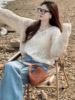 2023年韩系宽松镂空针织衫，女显瘦薄款套头，圆领上衣慵懒风夏季罩衫