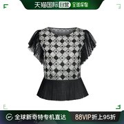 香港直邮albertaferretti女士亮片刺绣，蕾丝罩衫
