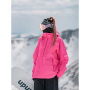 南恩滑雪服女款滑雪衣2023单板专业小众防水美式3l半套头雪服