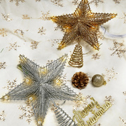 圣诞树顶星发光立体灯，氛围铁艺五角，星星商用布置圣诞节装饰品家用