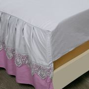 纯棉床罩床裙单件全棉床套纯色双拼防尘罩床垫保护套简约大气床单