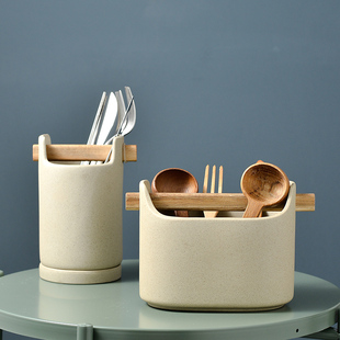 筷子筒筷子笼陶瓷筷桶防霉创意，厨房家用沥水北欧筷子勺子收纳盒
