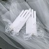 新娘结婚手套防嗮婚纱礼服，短款纱女夏影楼(夏影楼)森系蝴蝶结珍珠出门婚礼