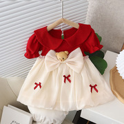 0-5岁女童夏装连衣裙公主，裙子洋气婴儿衣服小童，一周岁宝宝礼服裙
