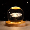 星空星球月球月亮水晶球，小夜灯投影氛围灯创意，小新奇特礼物