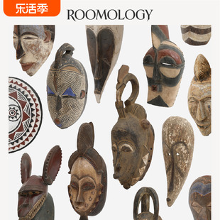 「合辑」Roomology非洲西非部落实木手工雕刻面具壁饰装饰品摆件