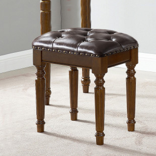 ce2q美式梳妆凳实木，梳妆台凳子椅子简约欧式卧室，床尾凳化妆