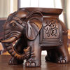 实木雕刻大象换鞋凳子，一对木质象摆件，落地玄关客厅手工艺乔迁