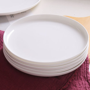 景德镇餐盘圆形家用碟子骨瓷，菜盘子平盘陶瓷牛排，盘西餐盘创意餐具