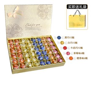 进口lindt瑞士莲巧克力，48颗送礼盒装lindor软心球，女友生日节礼物