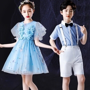 幼儿园六一舞蹈服装夏季女童，连衣裙演出服儿童节女孩，表演服公主裙