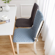 北欧纯棉椅子垫套罩木椅餐厅坐垫靠背一体套装防滑办公室连体椅垫