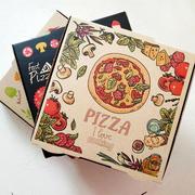 彩色加厚瓦楞牛皮纸一次性披萨盒6/7/8/9/10/12寸披萨打包盒