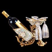 欧式葡萄酒架创意红酒架树脂客厅家用酒柜壁橱装饰品摆件空酒瓶架
