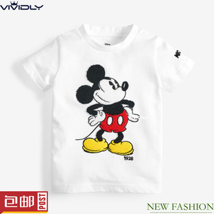 n*xt儿童纯棉短袖t恤2022夏白色(夏白色，)mickey米老鼠半袖(3月-8歲)