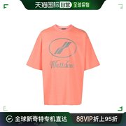 香港直邮WE11DONE 女士橙色logo圆领短袖T恤 WD-TP5-19-930-U-OR