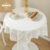 。镂空镂花白色针织蕾丝棉布艺圆形桌布桌布方形茶几布桌布圆桌