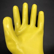 速发pvc浸塑全胶手套劳保耐磨工作浸胶加长加厚防水防油耐酸碱工