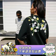 MEDM23SS 小菊花刺绣短袖T恤男夏季潮牌美式嘻哈宽松半袖体恤