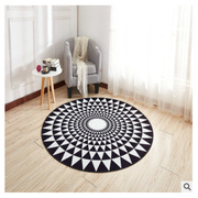 客厅地毯3d印染欧式圆形地毯客厅地毯卧室，电脑椅吊篮毯