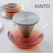 日本KINTO CARAT玻璃茶壶大号花茶耐热带过滤壶600ml