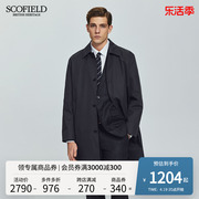 scofield男装春季2024年外套，英伦商务休闲复古潮流，中长款风衣