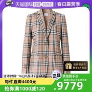 自营中古未使用博柏利女款绵羊毛方正版型西服上衣外套