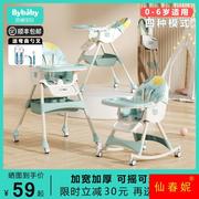 宝宝餐椅吃饭多功能可折叠家用便携式婴儿座椅儿童饭桌餐桌椅椅子