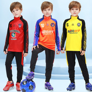 儿童足球训练服套装定制男童，运动秋冬长袖外套小学生队服足球球衣