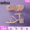 melissa梅丽莎时尚双闪带细钻女士高跟，果冻凉鞋33824