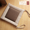 中式亚麻椅垫坐垫布艺，正方形现代简约四季家用餐厅餐椅座垫