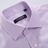 雅戈尔短袖衬衫紫色，千鸟格男士商务夏修身版，半袖衬衣sdp16253-32y