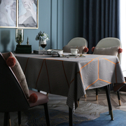 桌布现代轻d奢美式茶几布布艺欧式长方形台布北欧简约定制餐桌布