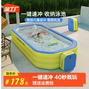 充气游泳池儿童家用成人，小孩宝宝婴儿泳池家庭加厚折叠大型戏水池