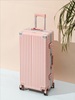 pvc高档行李箱铝框万向轮，皮箱定制拉杆箱，20寸登机旅行箱包时尚潮