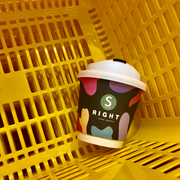 一次性咖啡奶茶纸杯子双层隔热带盖网红美式热饮豆浆打包定制logo