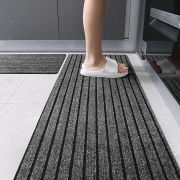 十月主题丙纶厨房地垫吸水防滑脚垫门垫子耐脏地毯七条纹灰色50*1
