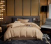 保证纯棉60支精梳棉贡缎织法高支高密床单面料定制被套2.5米宽度