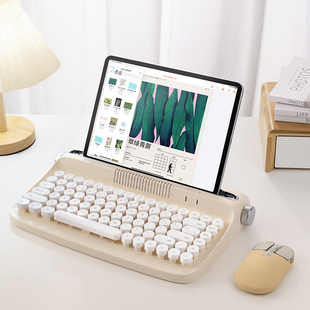 雷爵2022复古ipad10蓝牙键盘鼠标套装pro11适用10.9寸十代苹果air5华为平板电脑手机通用12.9无线外接笔记本