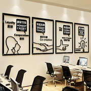 企业文化墙公司办公室墙面装饰画激励志标语会议室氛围布置背景墙