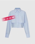 YT&UR女装2023秋季小众设计感假两件长袖短衬衫上衣UWU230014