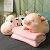 猪猪抱枕公仔小狗娃娃，网红床上睡觉毛绒玩具，女生午睡毯子两用被子