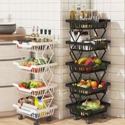 免安装折叠置物架厨房，置物架子蔬菜水果篮客厅，杂物收纳加厚果蔬篮