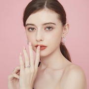 glamever蝴蝶结开口戒指，2022潮女时尚，个性双指关节戒指环