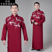 相声服装五四民族长衫，复古成人大褂复古中国风学生长袍演出服