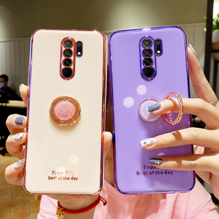 红米9手机壳小米redmi9A保护硅胶套M2004J19C全包镜头防摔软壳M2006C3LC外壳九a9女款创意网红可爱老人钢化膜